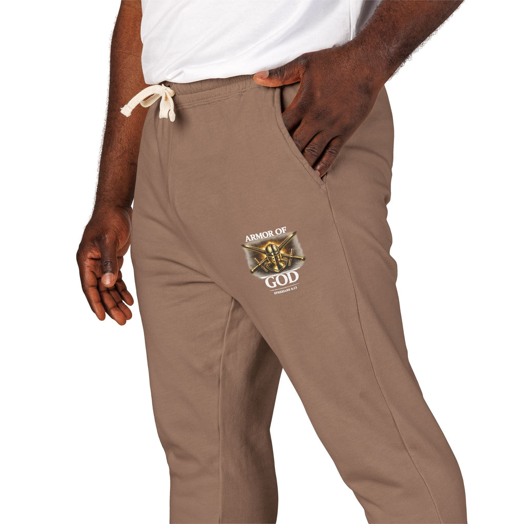 AMOR OF GOD Christian Sweatpants – Garment Dyed Faith Joggers for Men & Women