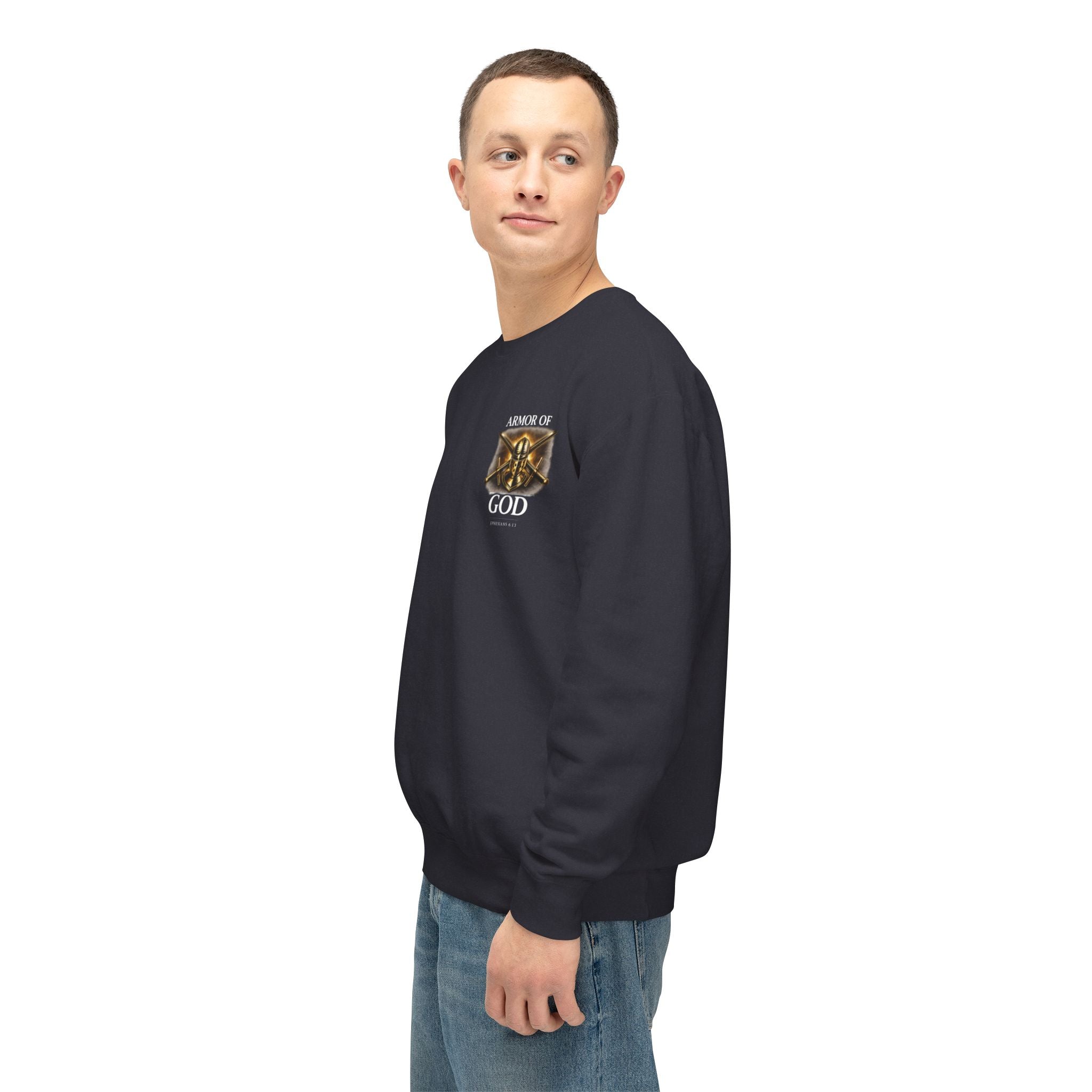Discipline Built by Faith Sweatshirt – Armor of God Christian Crewneck