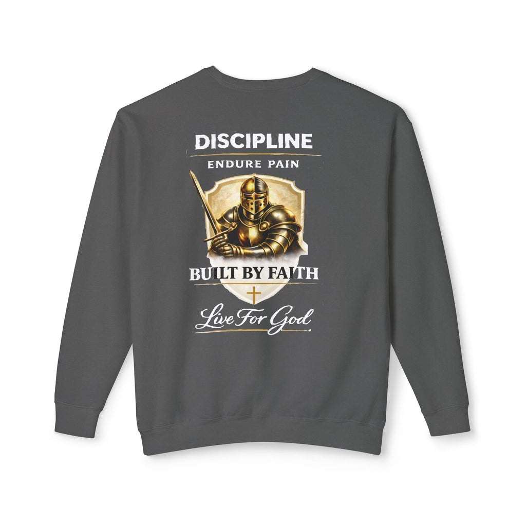 Discipline Built by Faith Sweatshirt – Armor of God Christian Crewneck