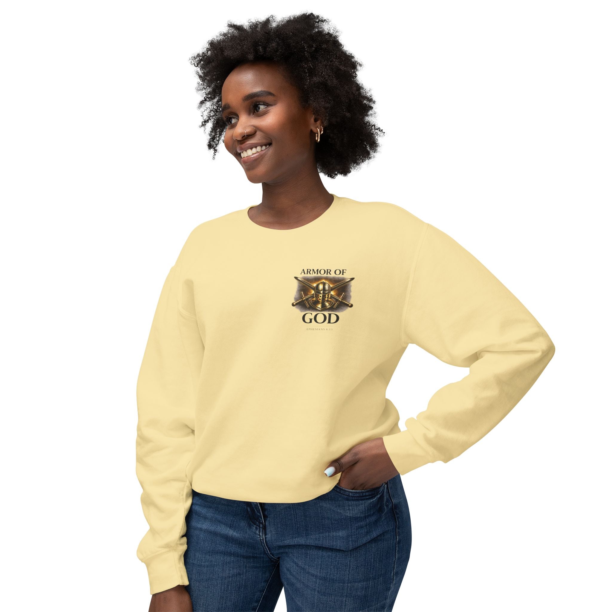 Discipline Built by Faith Sweatshirt – Armor of God Christian Crewneck
