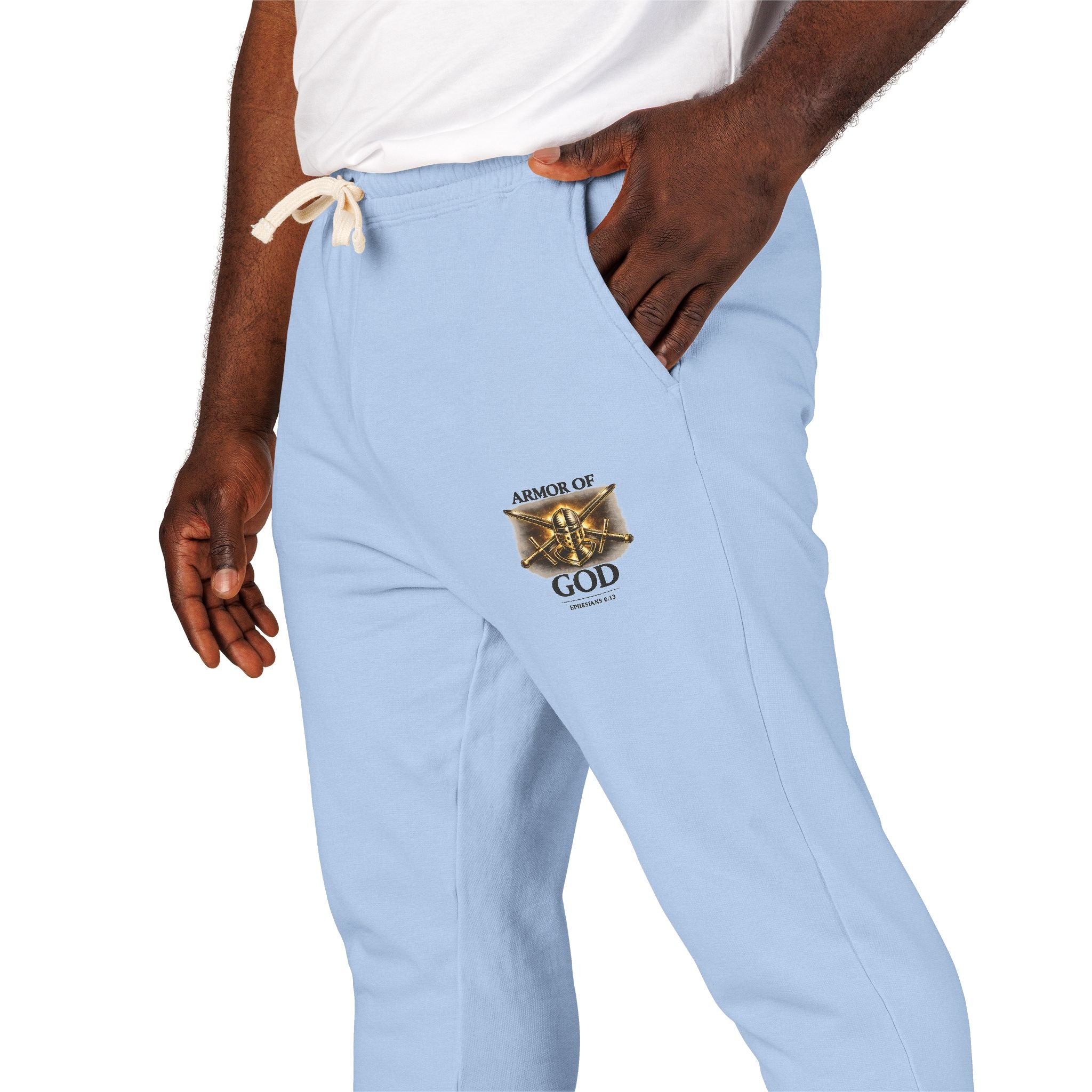 AMOR OF GOD Christian Sweatpants – Garment Dyed Faith Joggers for Men & Women