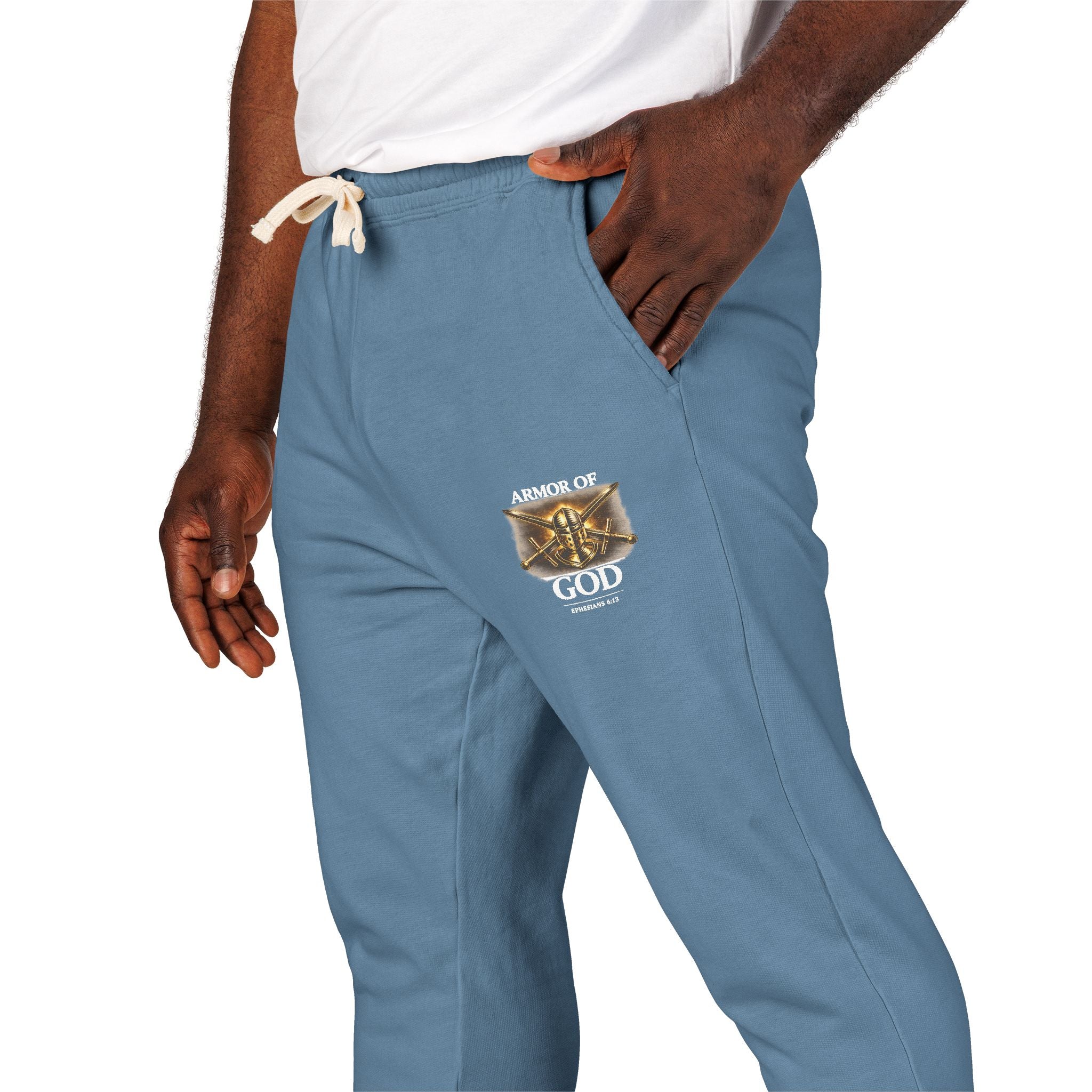 AMOR OF GOD Christian Sweatpants – Garment Dyed Faith Joggers for Men & Women