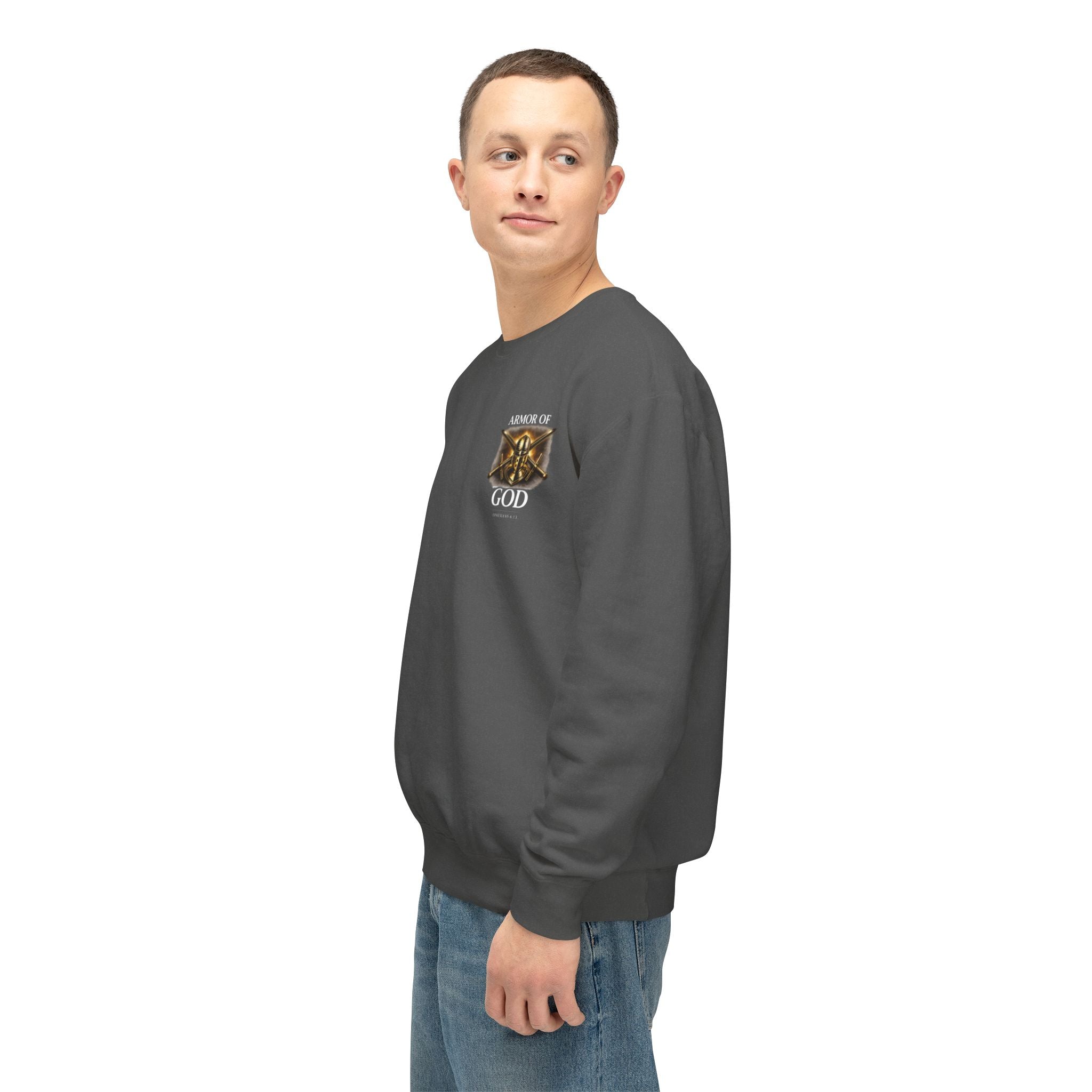 Discipline Built by Faith Sweatshirt – Armor of God Christian Crewneck