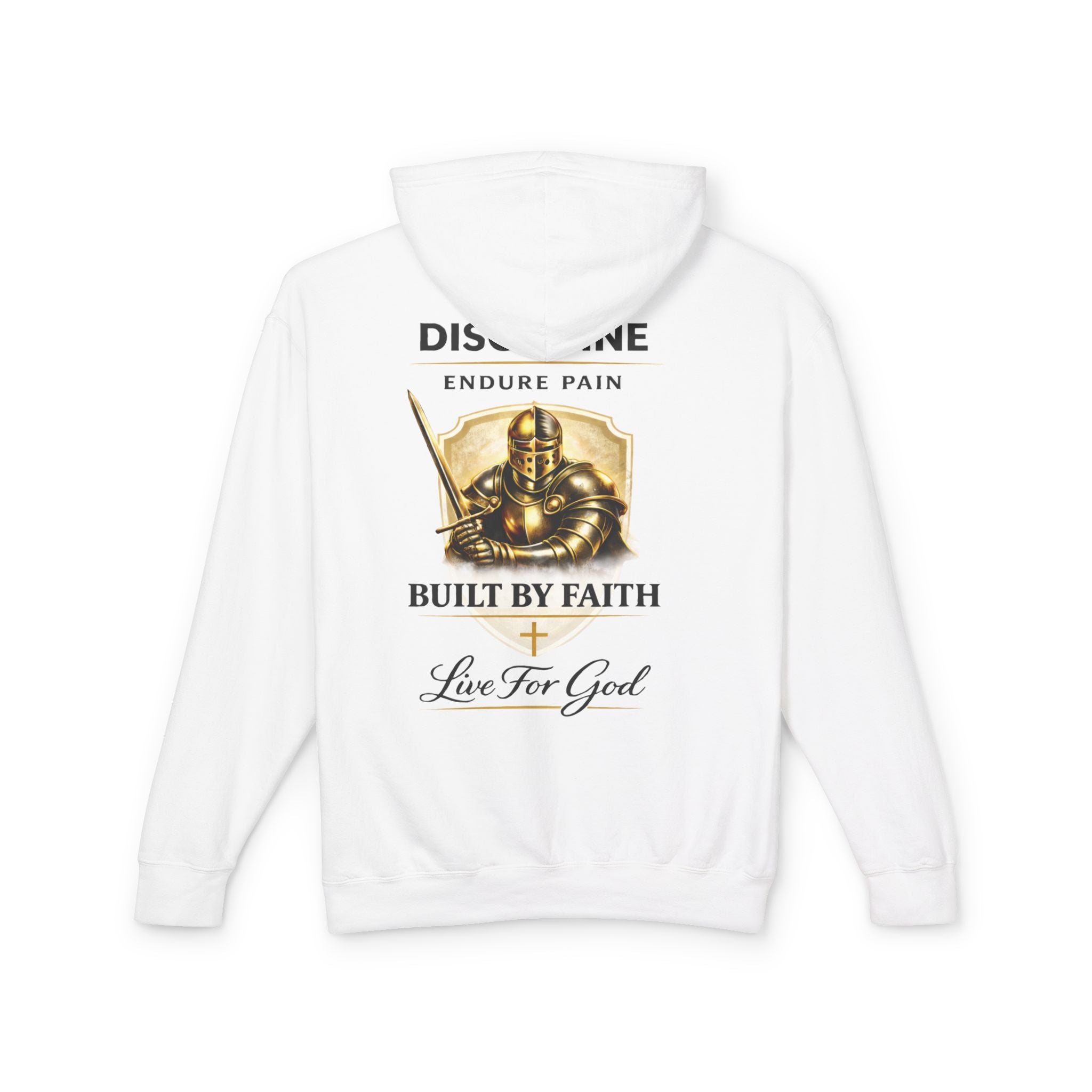 Built by Faith Christian Hoodie – Live For God Armor Graphic Sweatshirt
