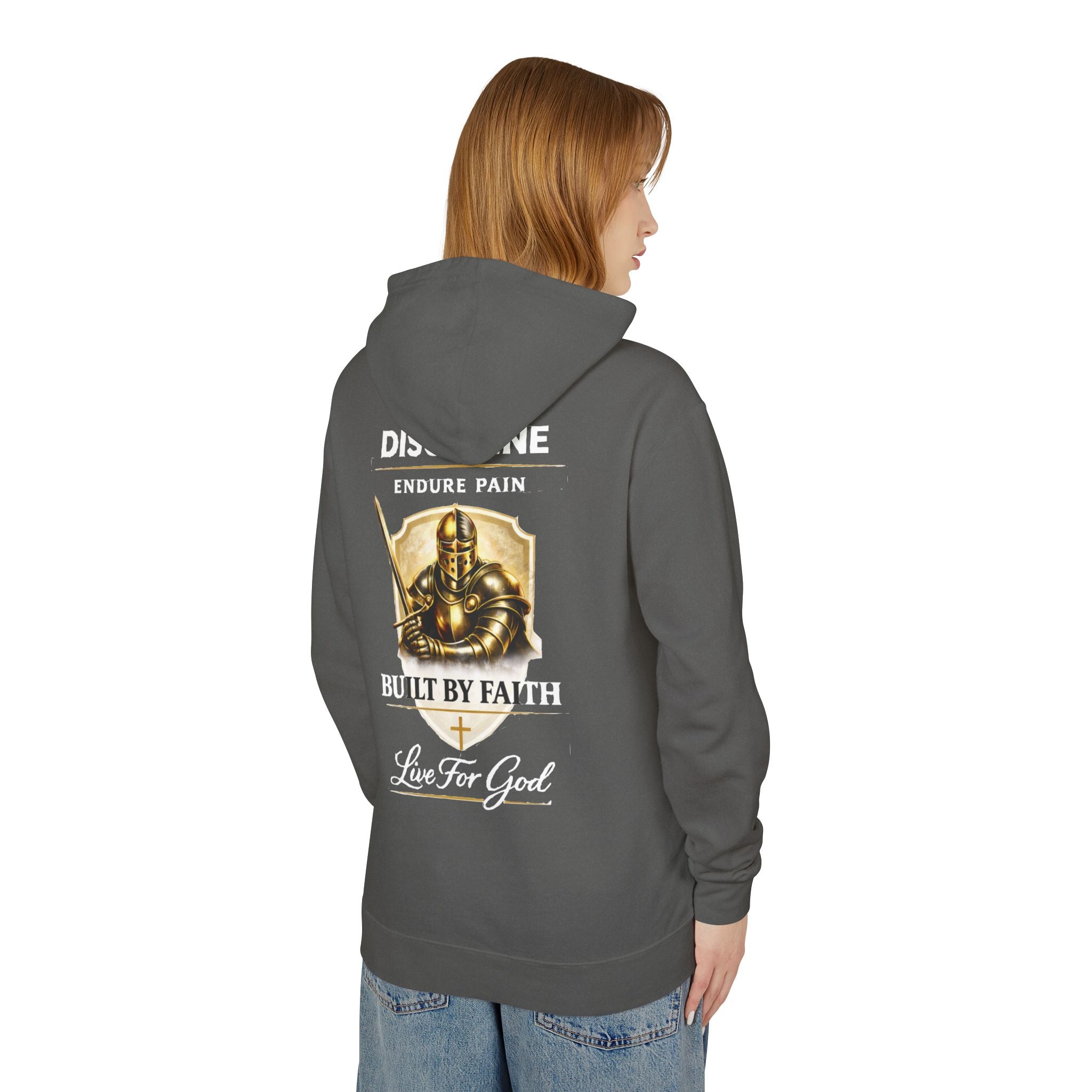 Built by Faith Christian Hoodie – Live For God Armor Graphic Sweatshirt