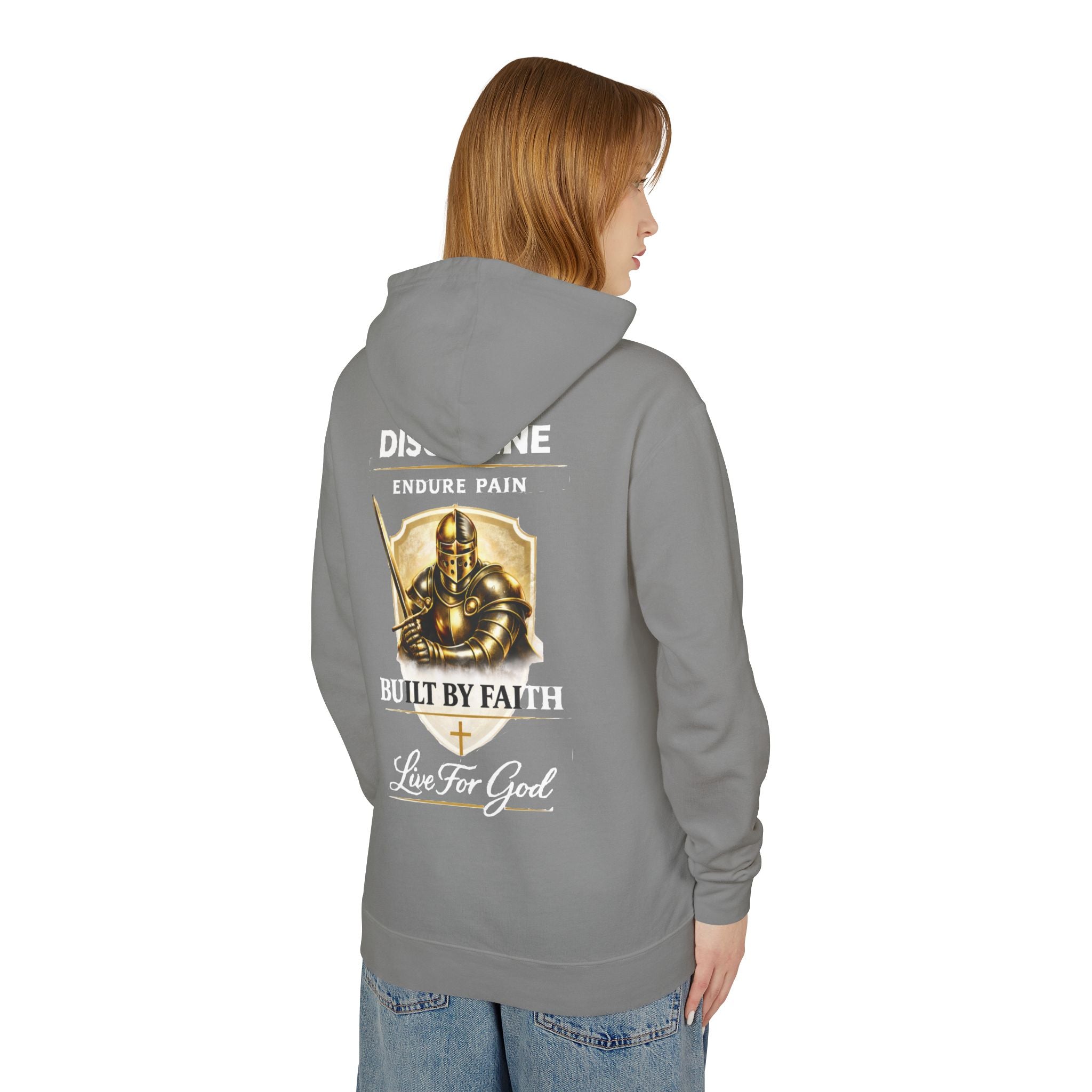 Built by Faith Christian Hoodie – Live For God Armor Graphic Sweatshirt