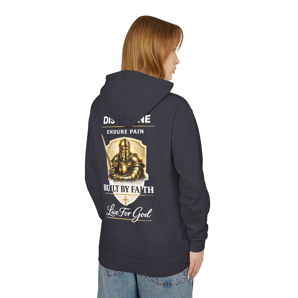 Built by Faith Christian Hoodie – Live For God Armor Graphic Sweatshirt