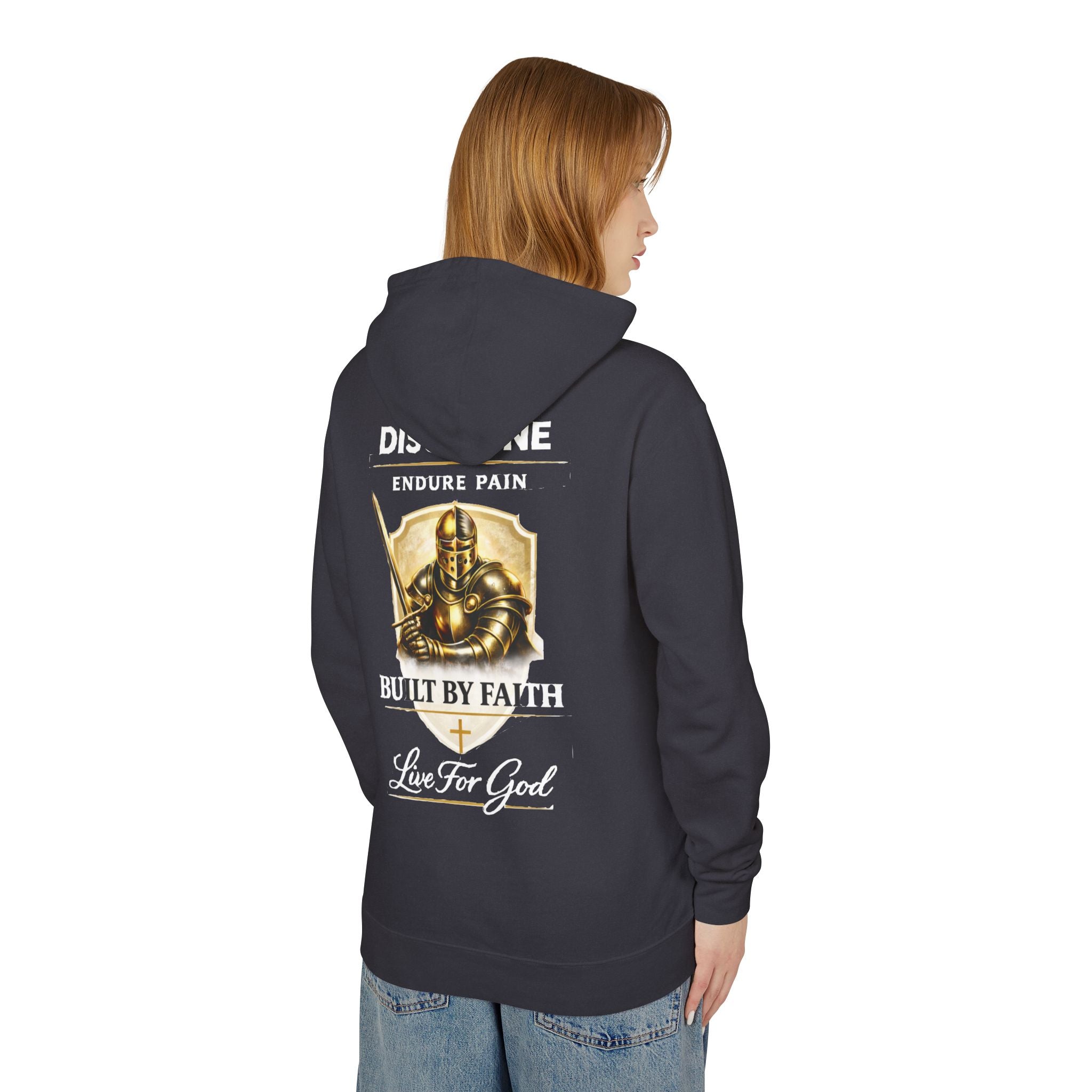 Built by Faith Christian Hoodie – Live For God Armor Graphic Sweatshirt