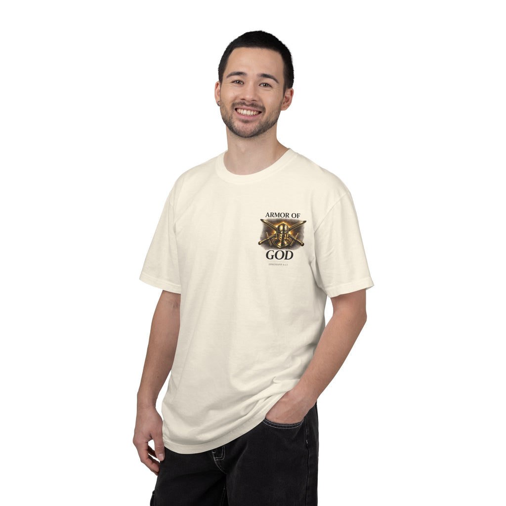 Armor of God Christian T-Shirt – Discipline Endure Pain Built by Faith Tee