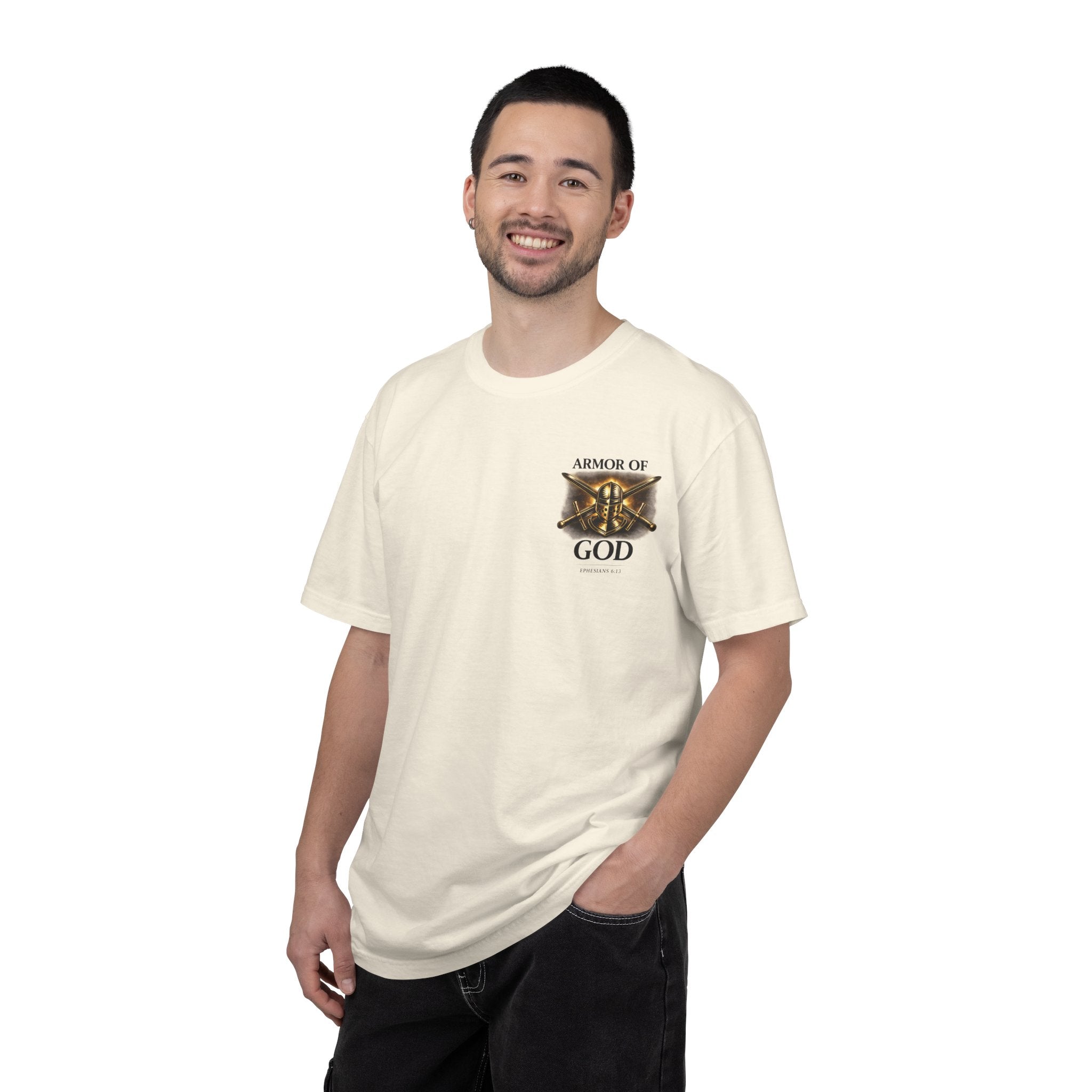 Armor of God Christian T-Shirt – Discipline Endure Pain Built by Faith Tee