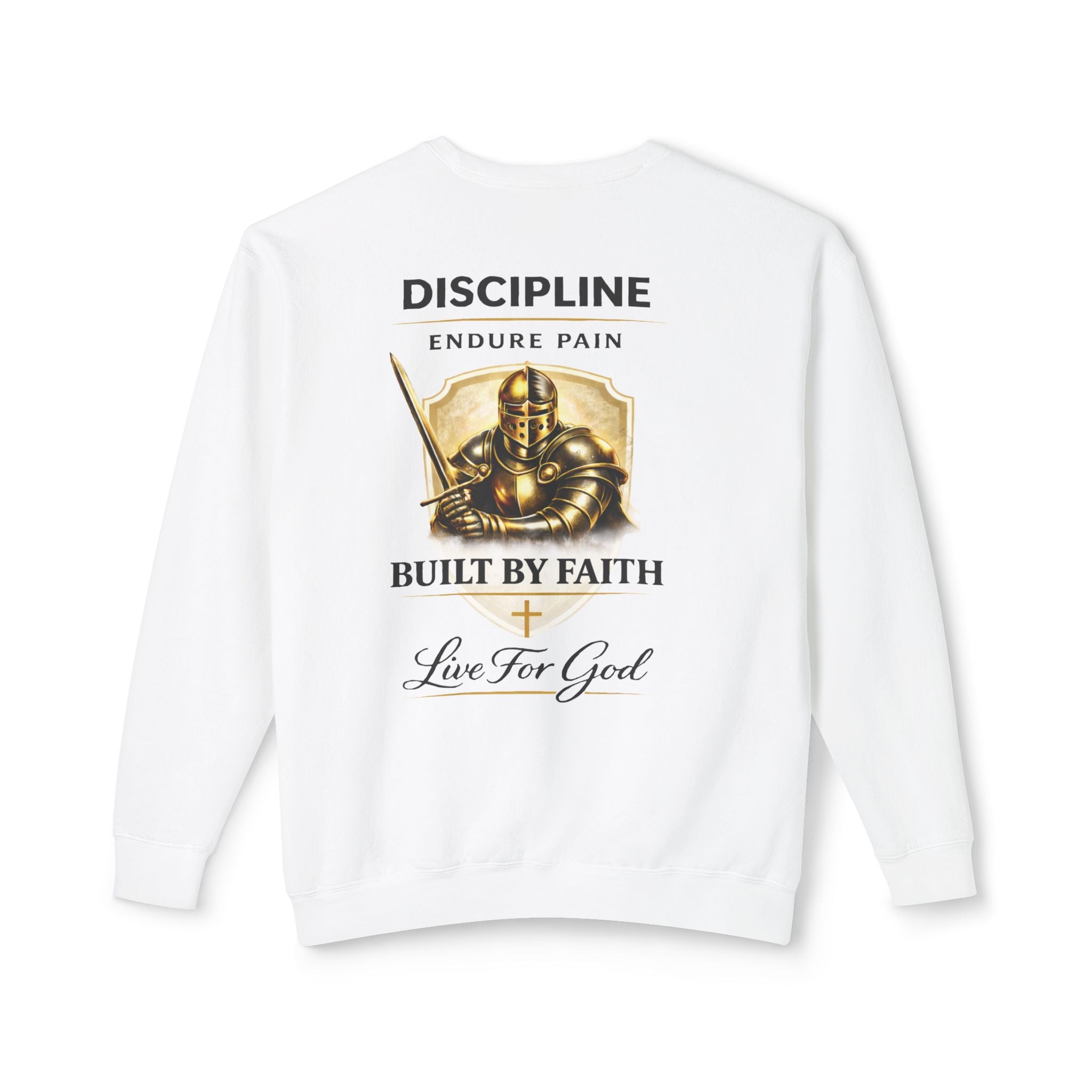 Discipline Built by Faith Sweatshirt – Armor of God Christian Crewneck