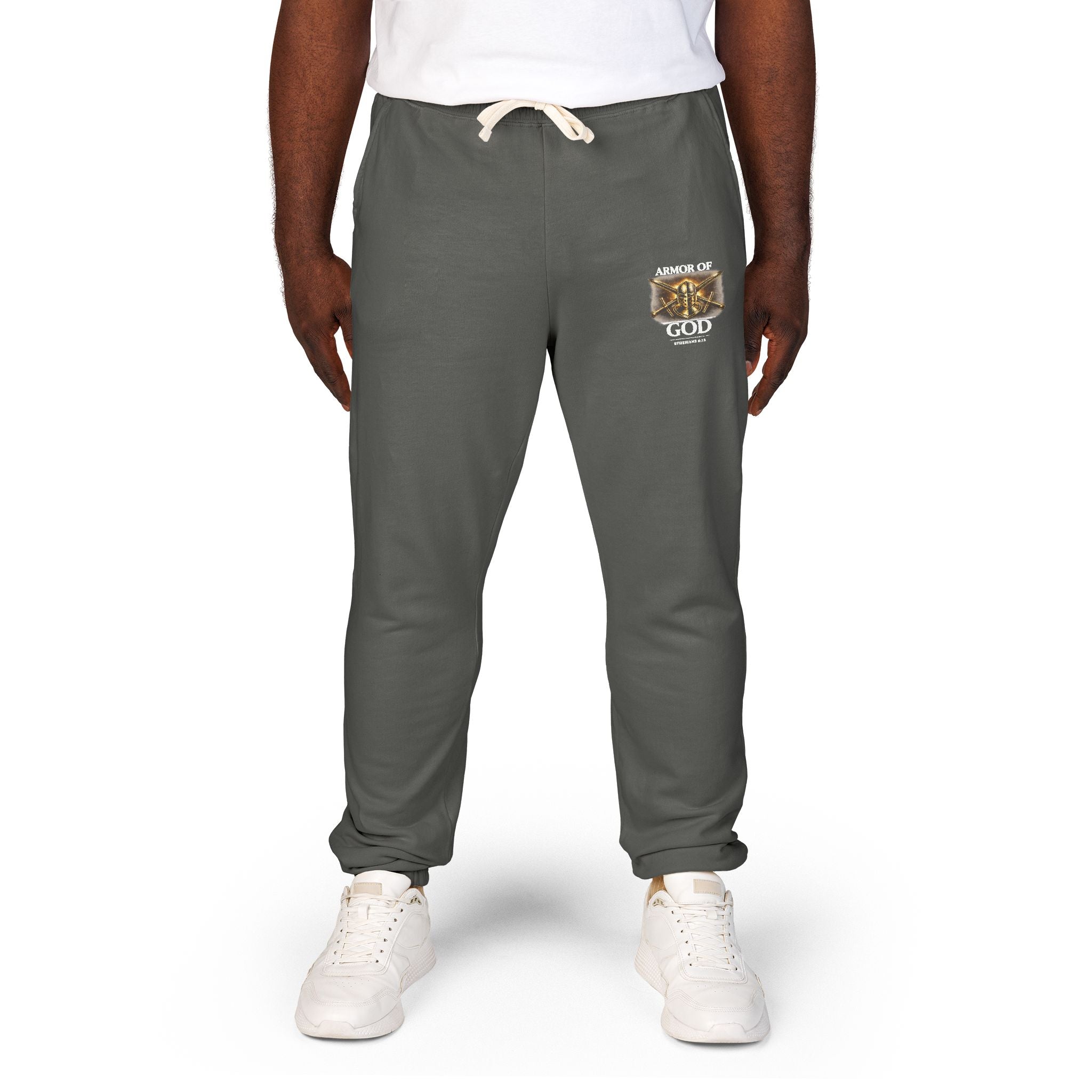 AMOR OF GOD Christian Sweatpants – Garment Dyed Faith Joggers for Men & Women
