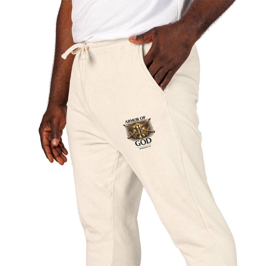 AMOR OF GOD Christian Sweatpants – Garment Dyed Faith Joggers for Men & Women