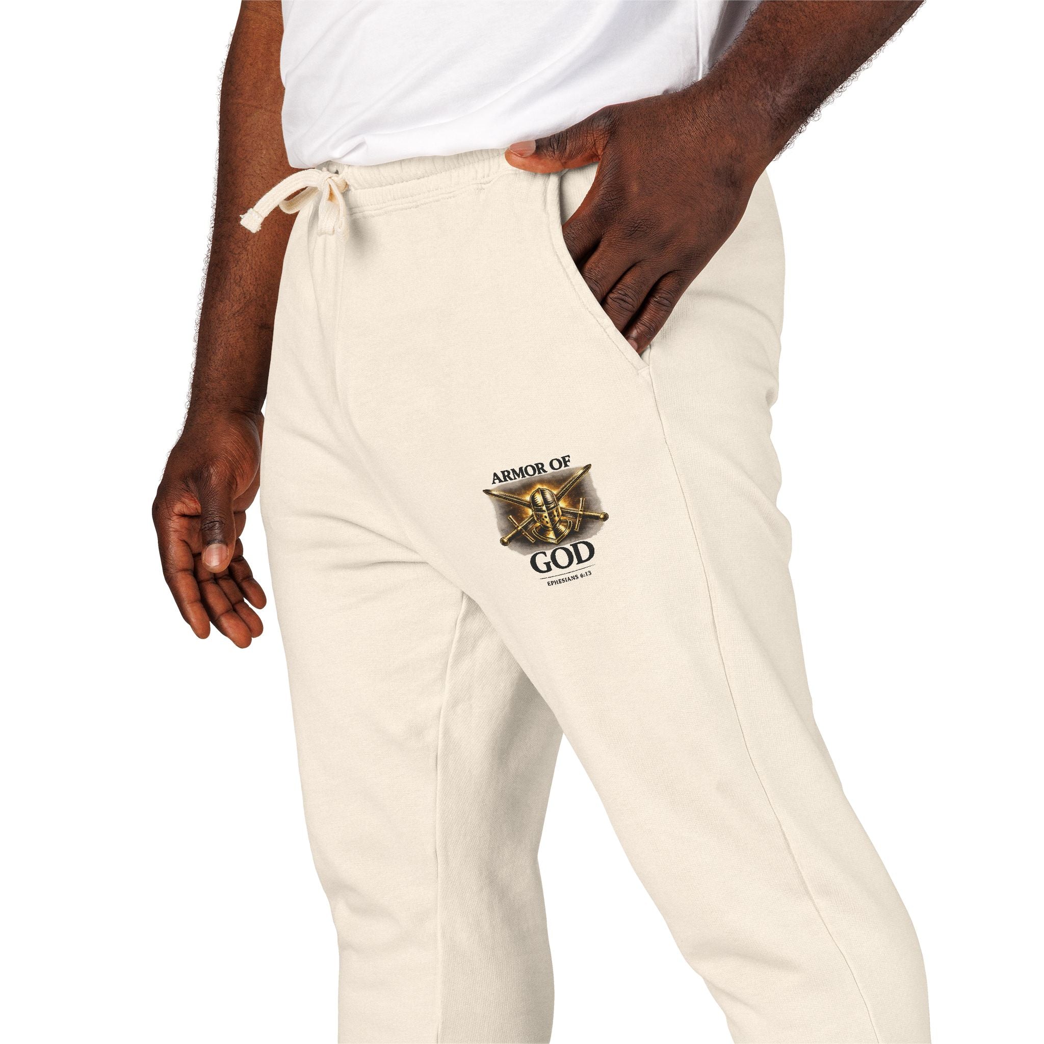 AMOR OF GOD Christian Sweatpants – Garment Dyed Faith Joggers for Men & Women