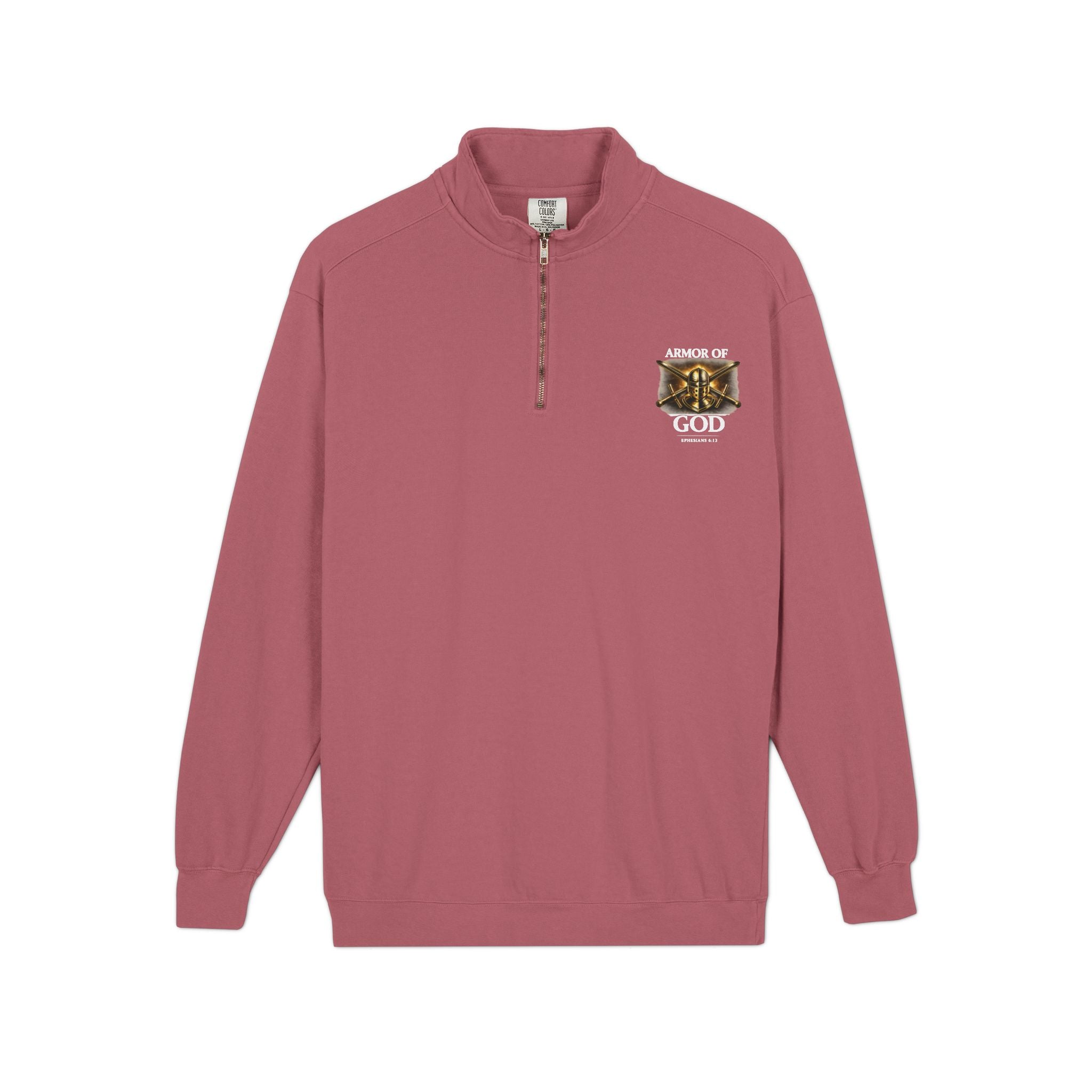 Discipline Endure Pain Built by Faith Quarter-Zip Sweatshirt – Christian Armor Pullover