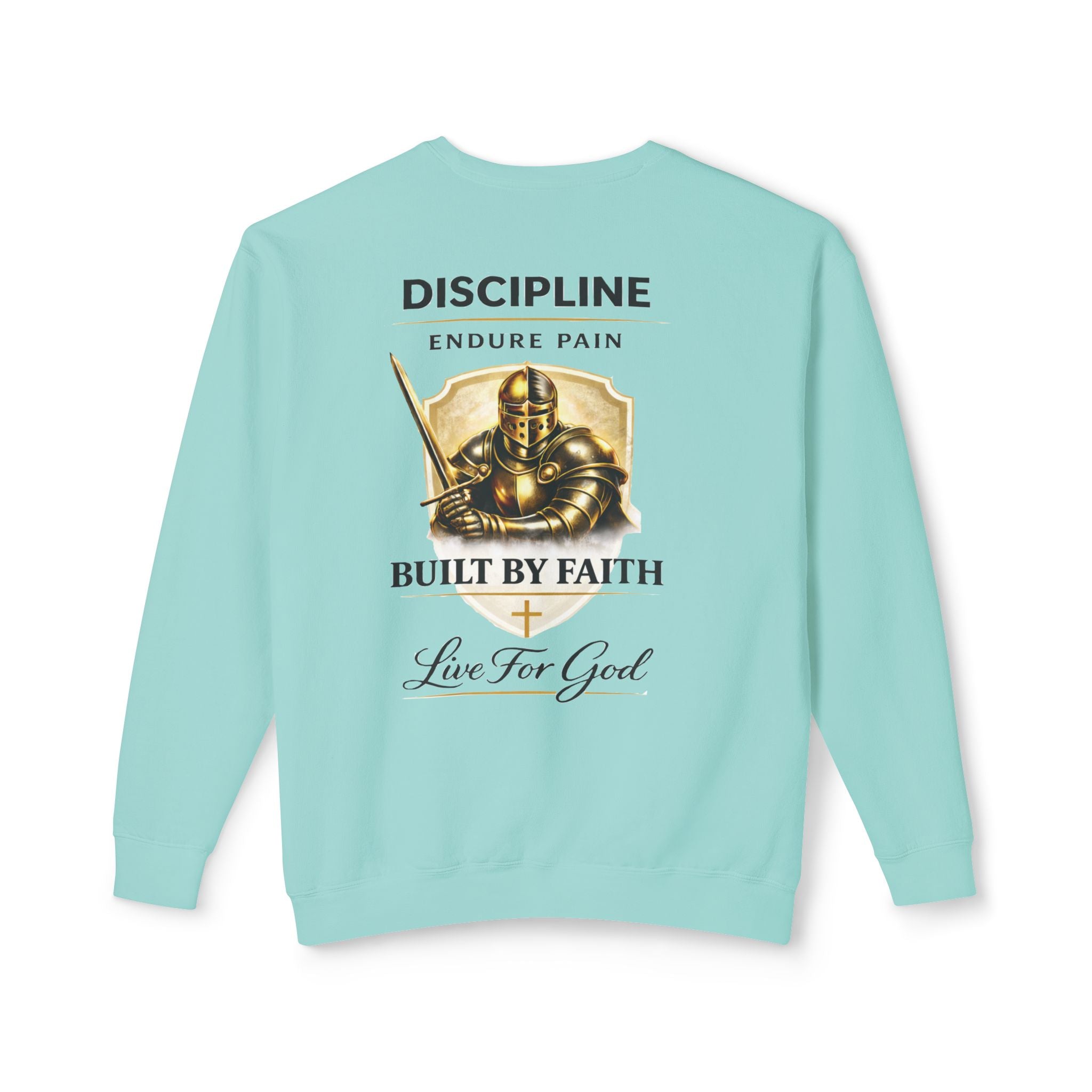 Discipline Built by Faith Sweatshirt – Armor of God Christian Crewneck