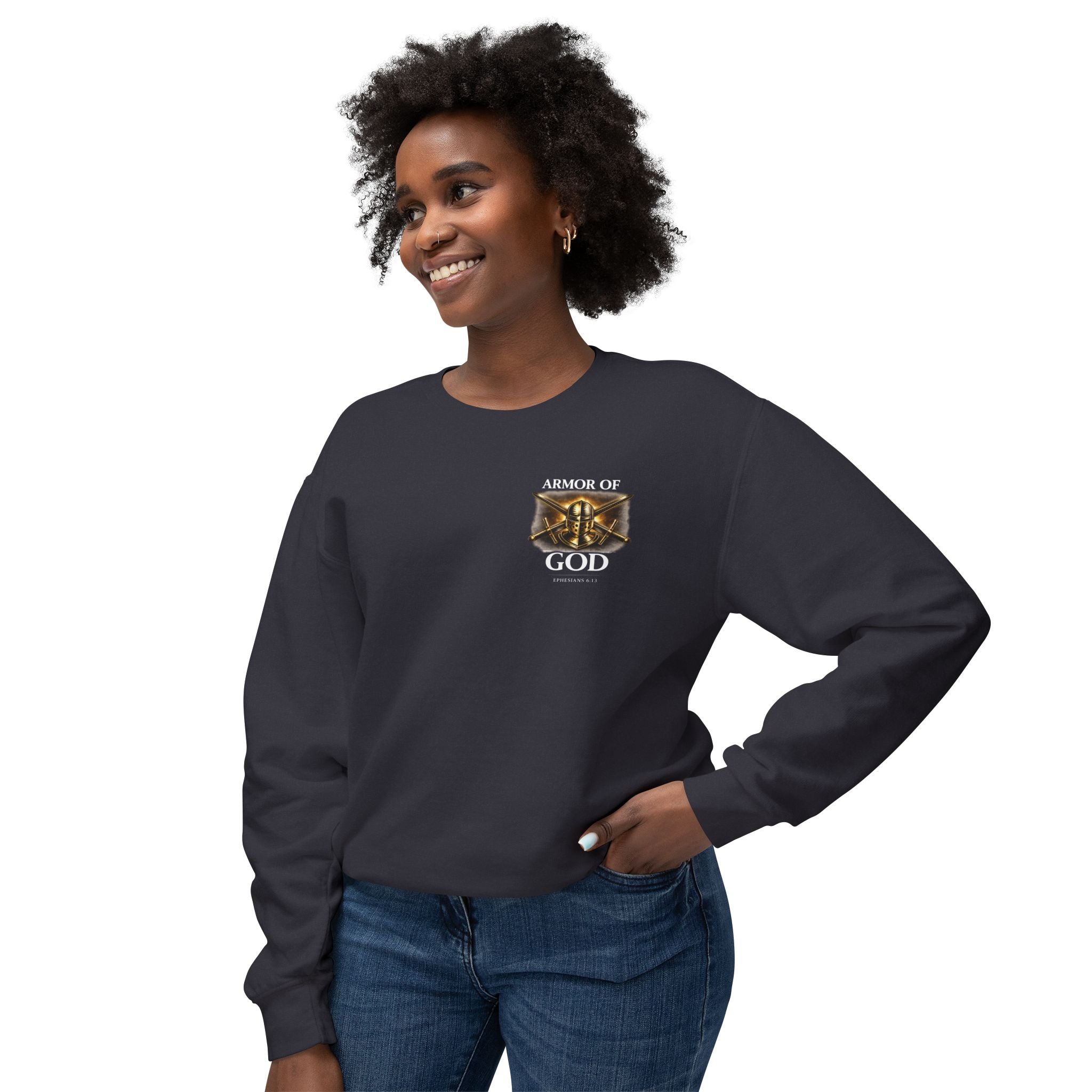 Discipline Built by Faith Sweatshirt – Armor of God Christian Crewneck