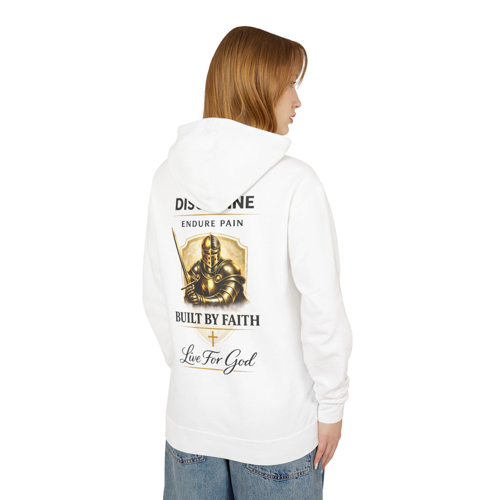 Built by Faith Christian Hoodie – Live For God Armor Graphic Sweatshirt