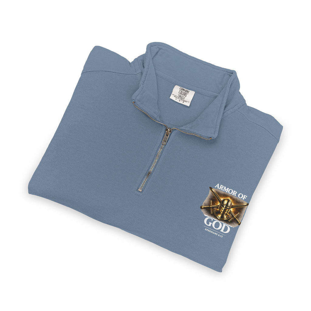 Discipline Endure Pain Built by Faith Quarter-Zip Sweatshirt – Christian Armor Pullover