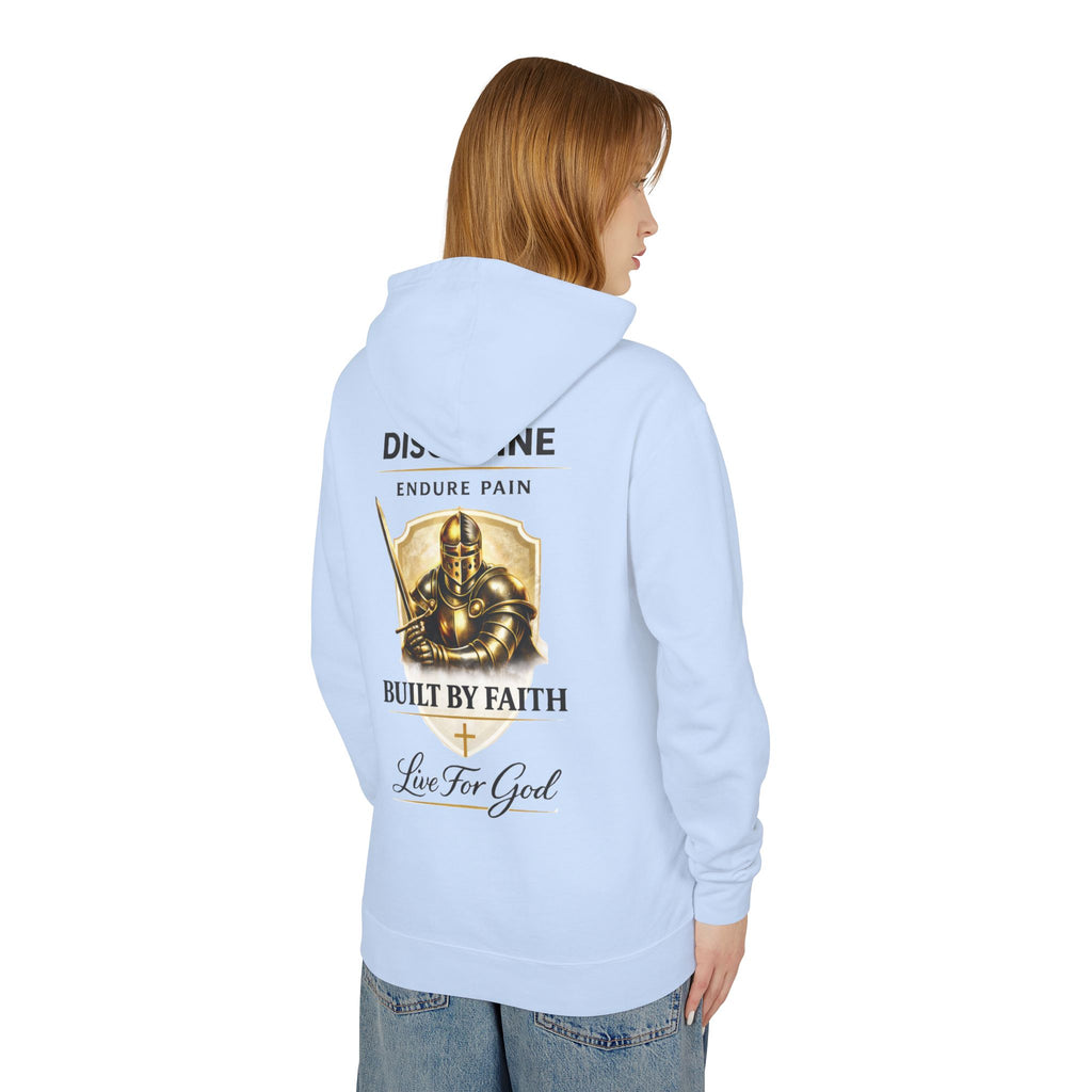 Built by Faith Christian Hoodie – Live For God Armor Graphic Sweatshirt