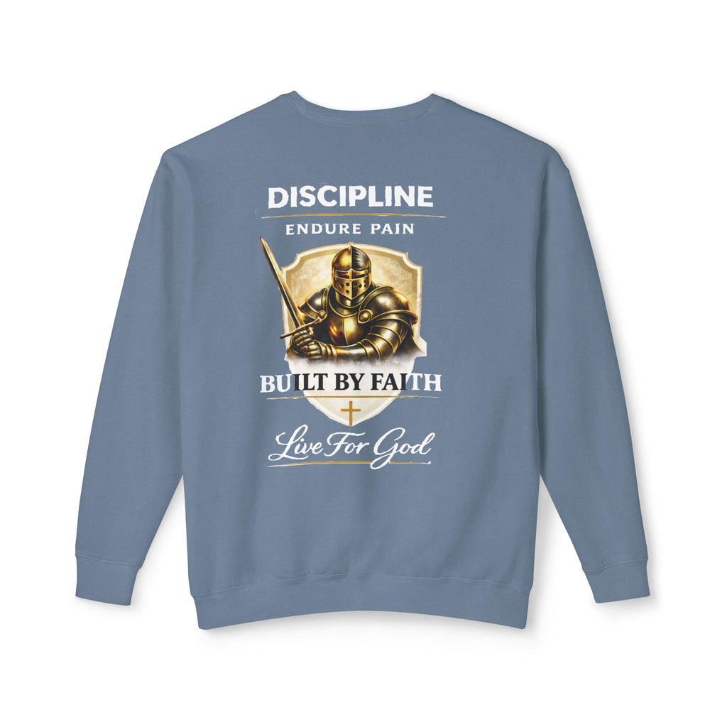 Discipline Built by Faith Sweatshirt – Armor of God Christian Crewneck
