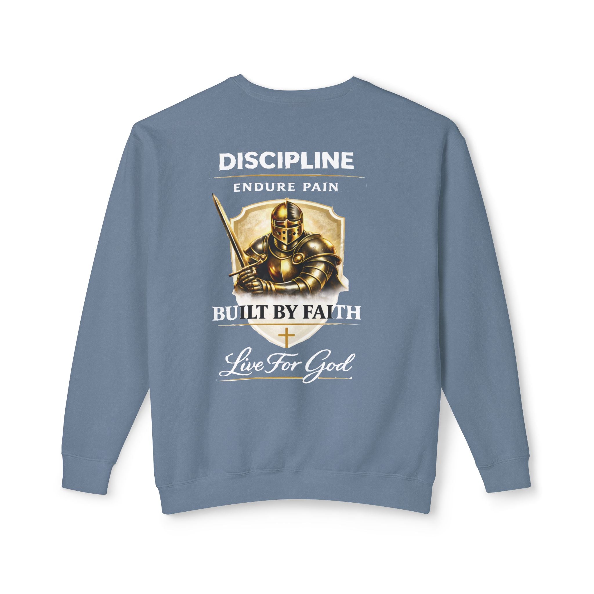 Discipline Built by Faith Sweatshirt – Armor of God Christian Crewneck