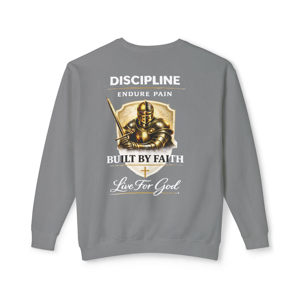 Discipline Built by Faith Sweatshirt – Armor of God Christian Crewneck