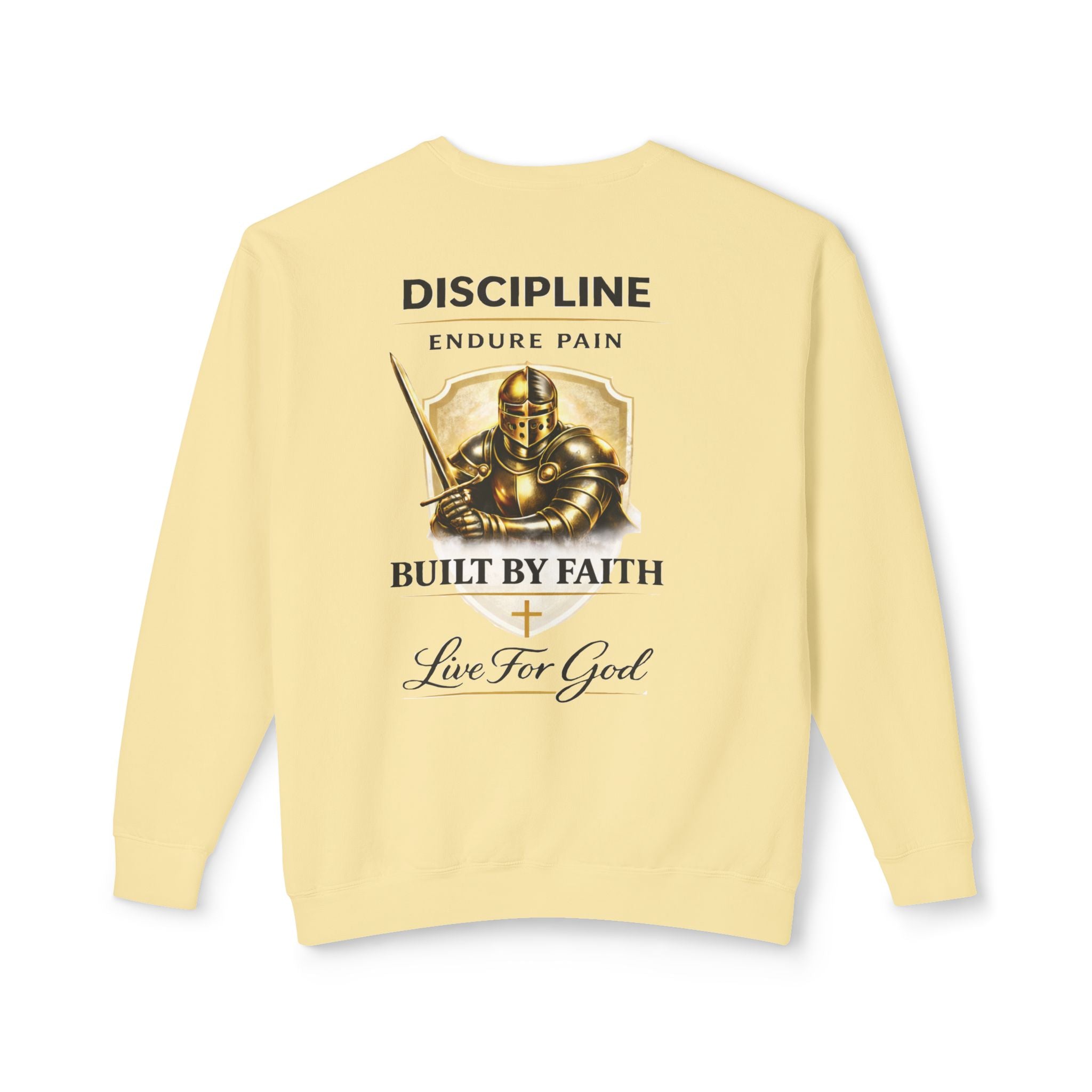 Discipline Built by Faith Sweatshirt – Armor of God Christian Crewneck
