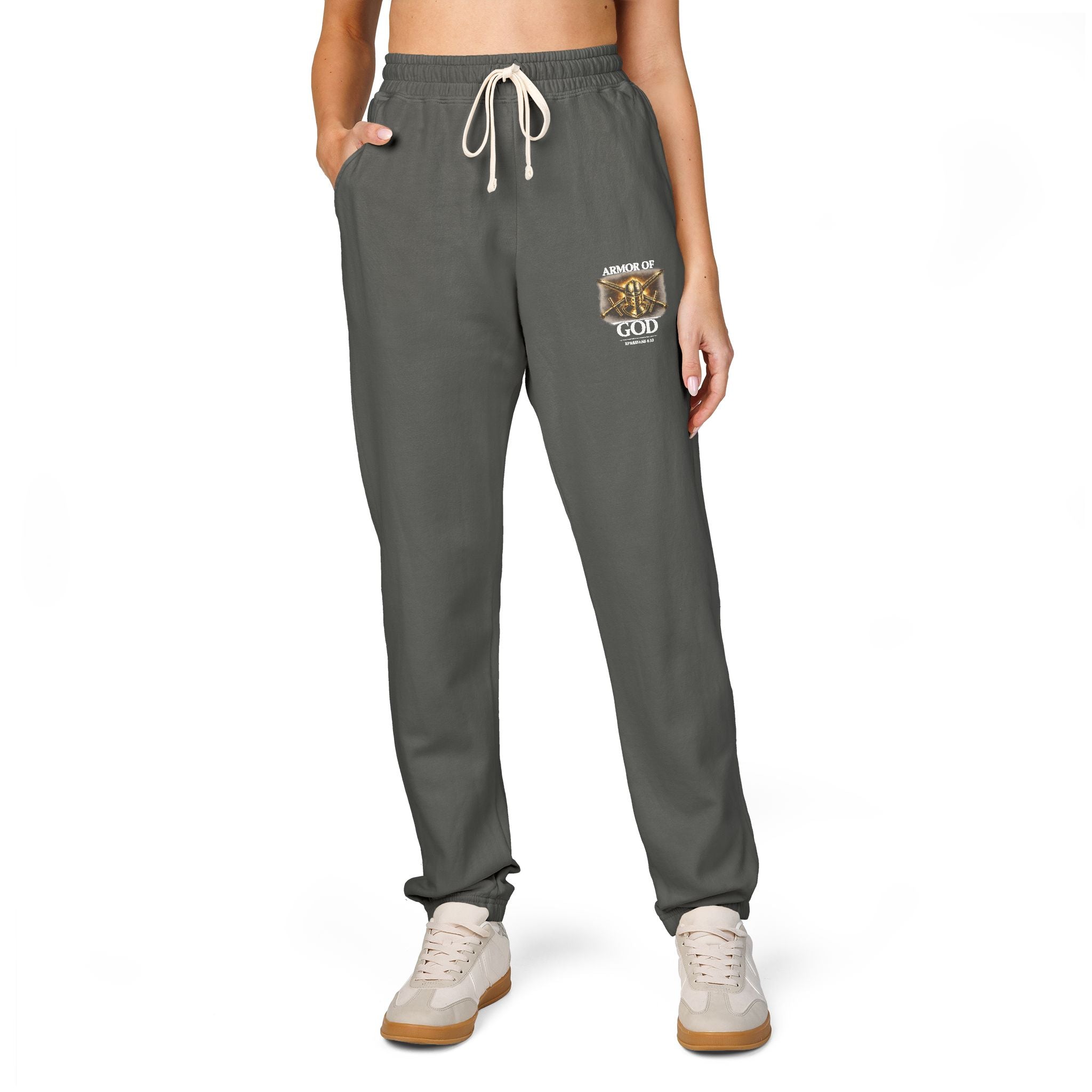 AMOR OF GOD Christian Sweatpants – Garment Dyed Faith Joggers for Men & Women
