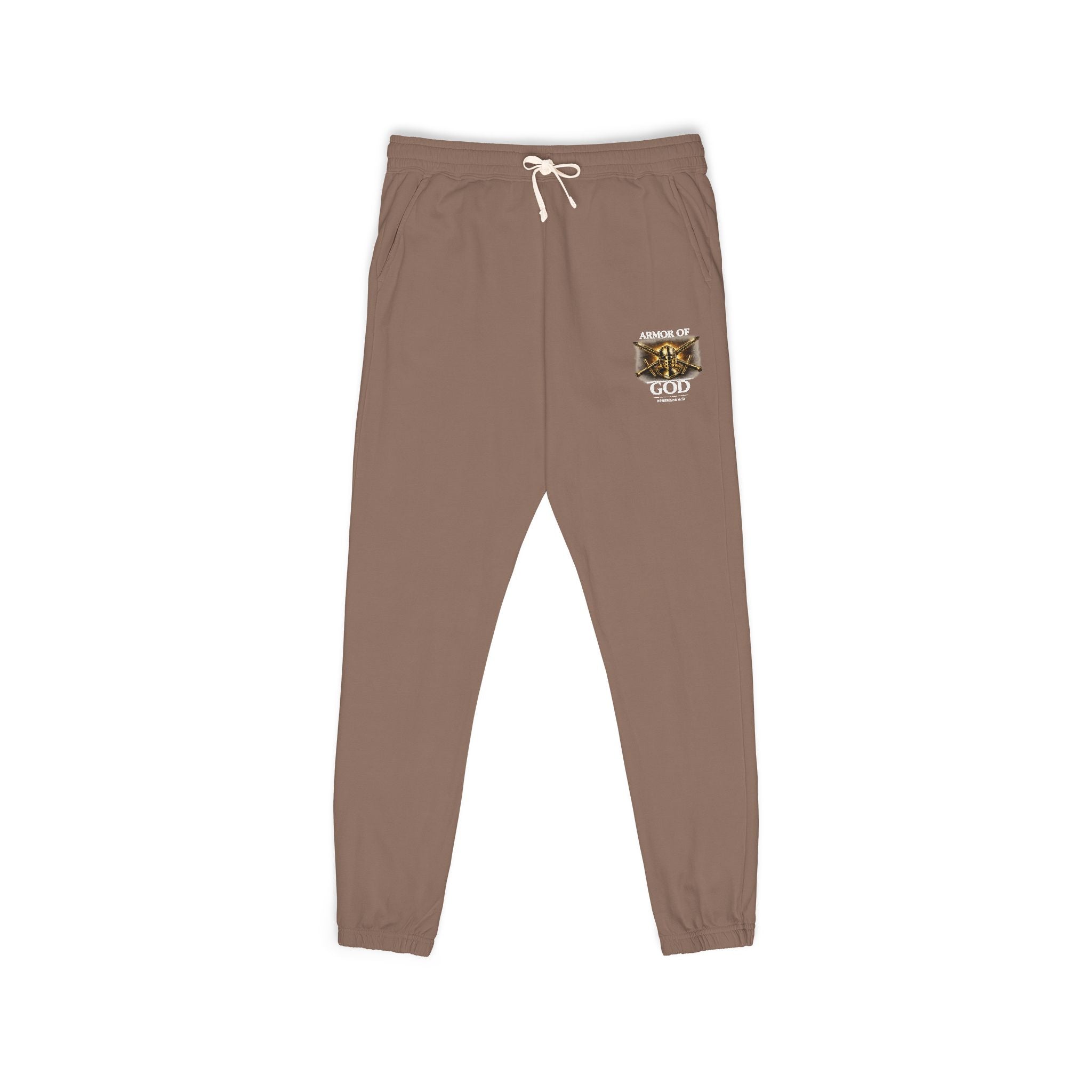 Religious joggers with minimalist faith design